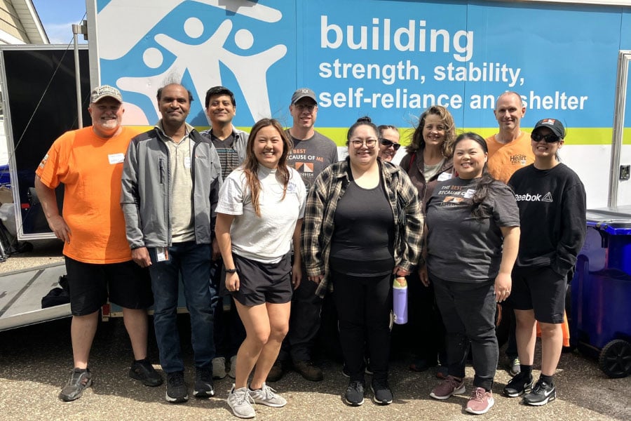 Andersen employees volunteer with St. Croix Habitat for Humanity, recipient of a spring 2024 grant.