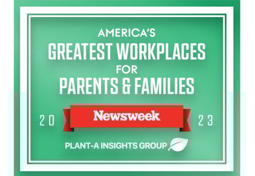 newsweek award image for greatest places to work for families