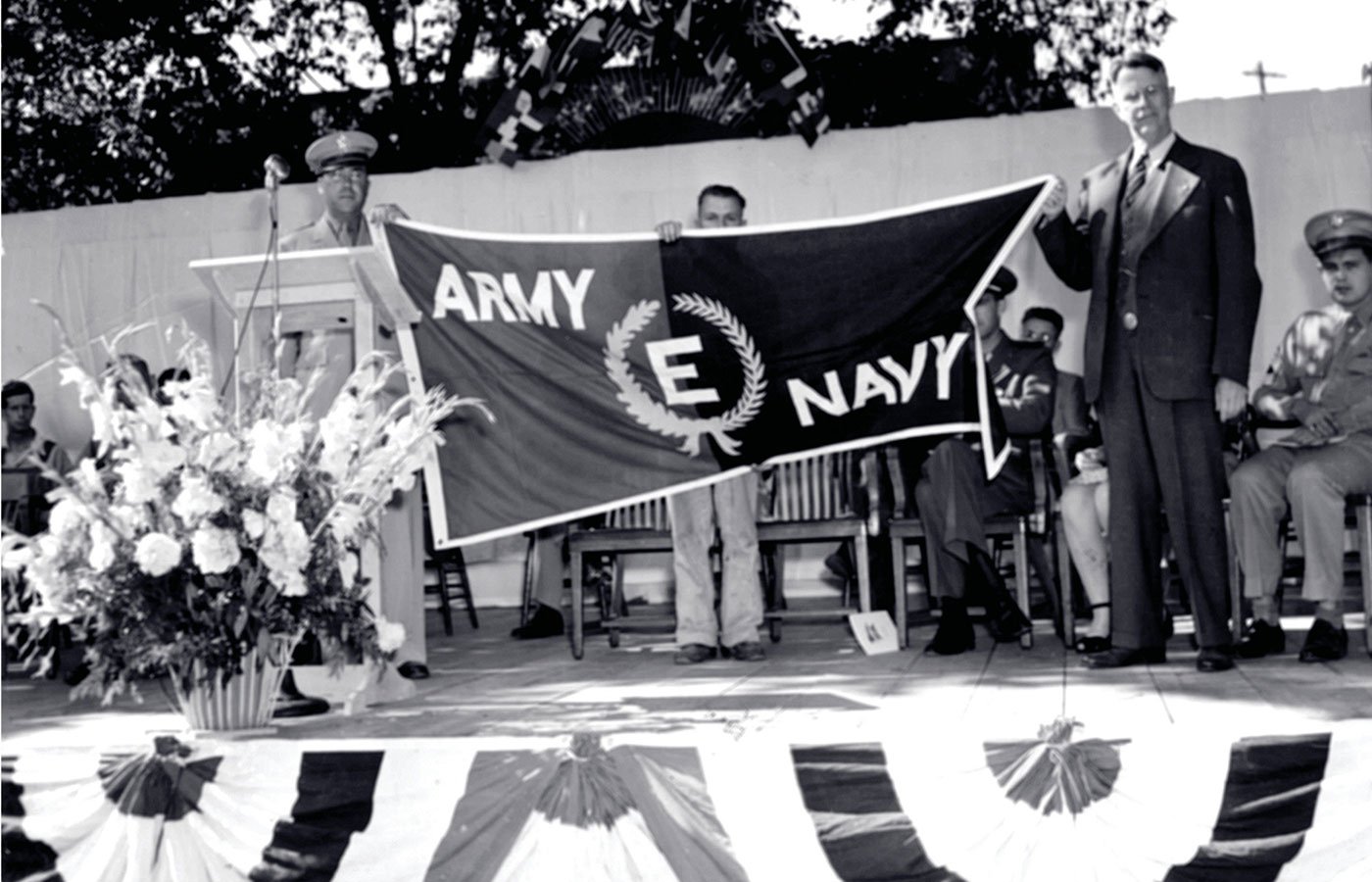 Army & Navy E for Excellence banner