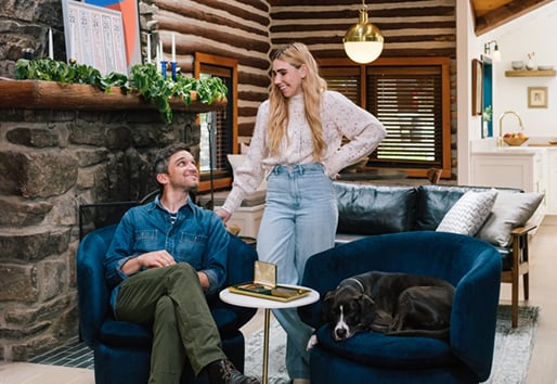 Evan and Zosia Upstate New York Modern Log Cabin