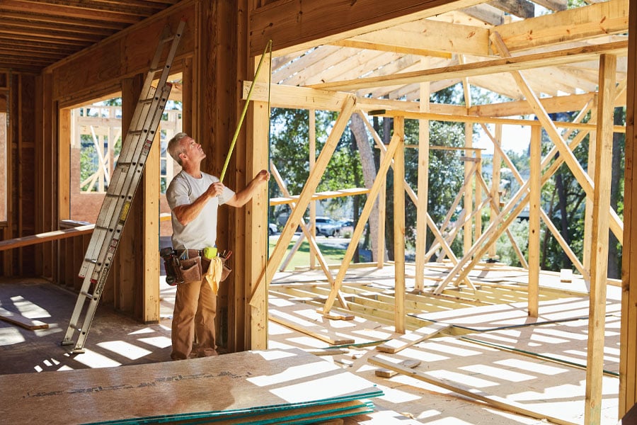 contractor working on remodel of home