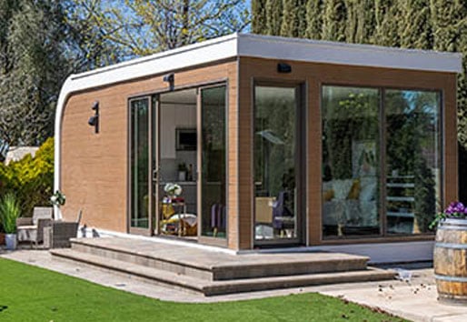 Mighty Buildings 3D Printed Home Exterior with Grass