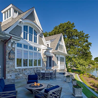 Rehoboth Beach Shingle Home Exterior Patio