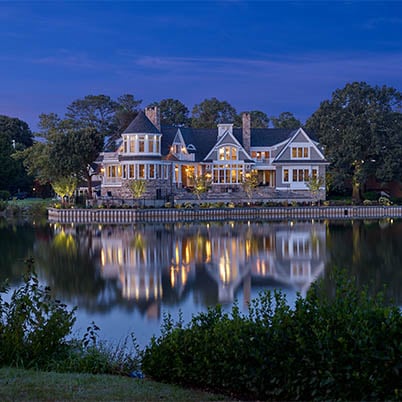 Rehoboth Beach Shingle Home Exterior Dusk Water