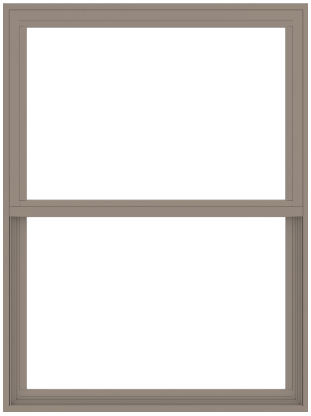 andersen 100 series single-hung window with sandtone trim