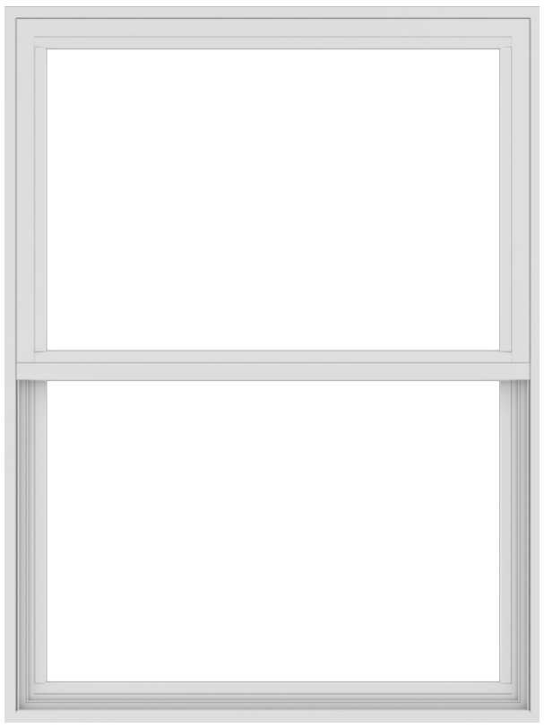 andersen 100 series single-hung window with white trim