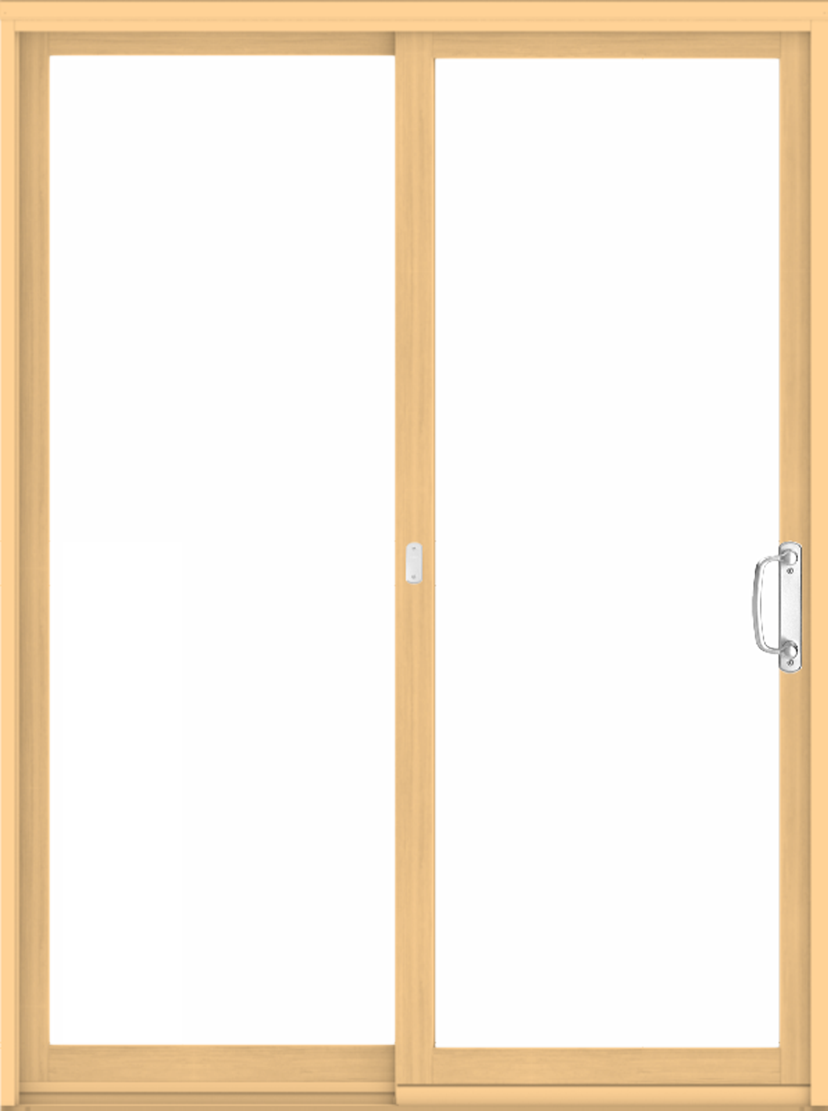 Narroline interior patio door in color pine