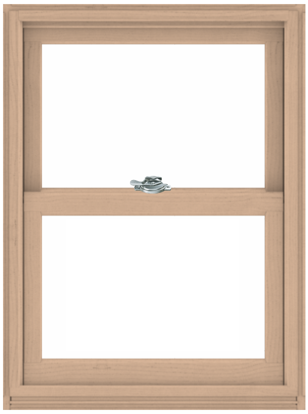 A series double hung andersen window in color maple