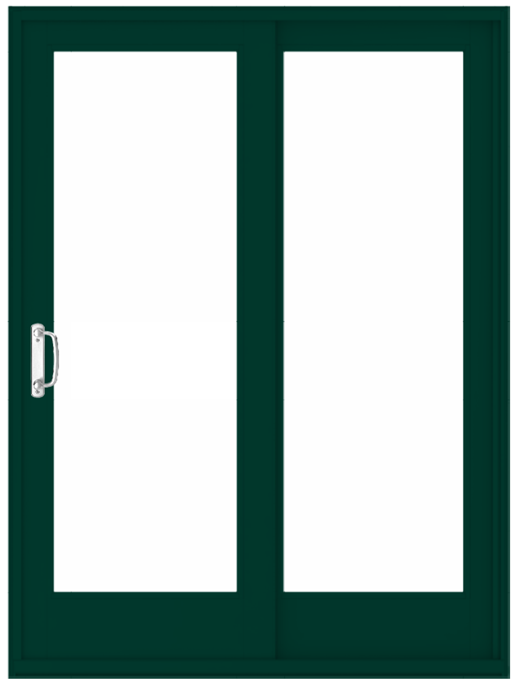 a series gliding patio andersen door in forest green