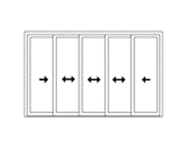 double active illustration for mulitglide doors