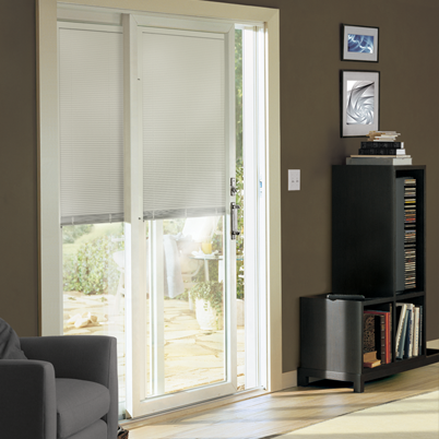 andersen 200 series perma shield patio door with blinds between the glass