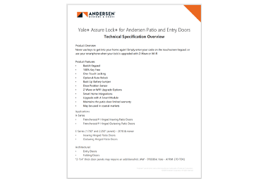 yale lock for patio and entry doors screenshot of document