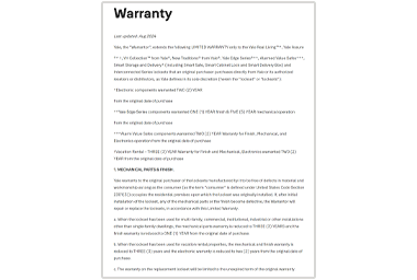 yale assure lock warranty screenshot of document