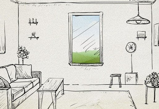 illustration of livingroom