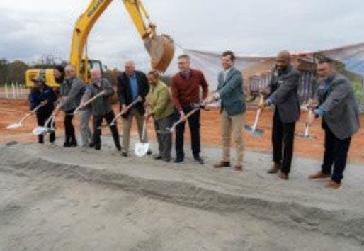 image of andersen employees with shovels at ground breaking