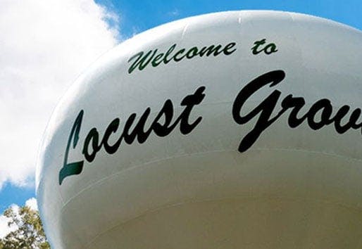 Locust grove water tower close up