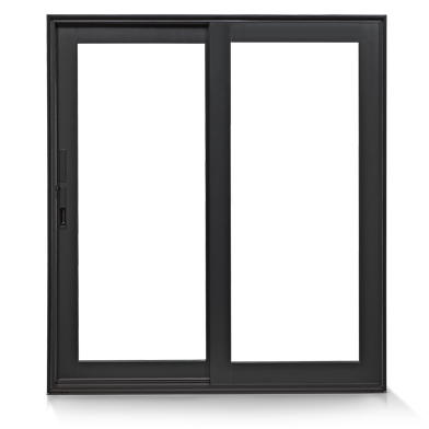 andersen black framed gliding patio door