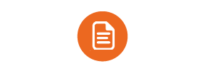 documents icon in an orange circle