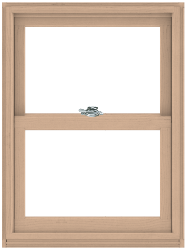 A series double hung andersen window in color maple