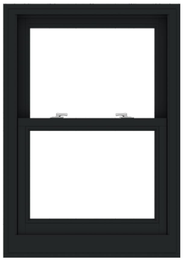 andersen e series double-hung window with black trim