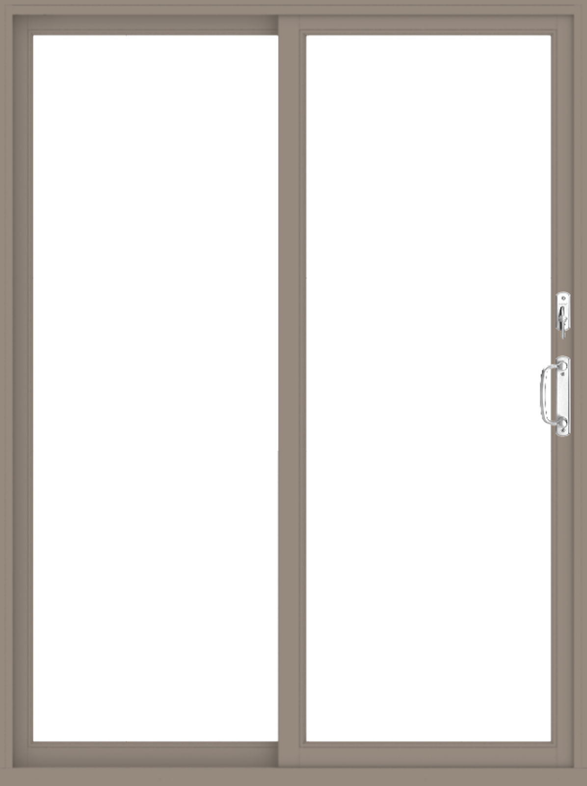 andersen e series gliding patio door with sandtone trim