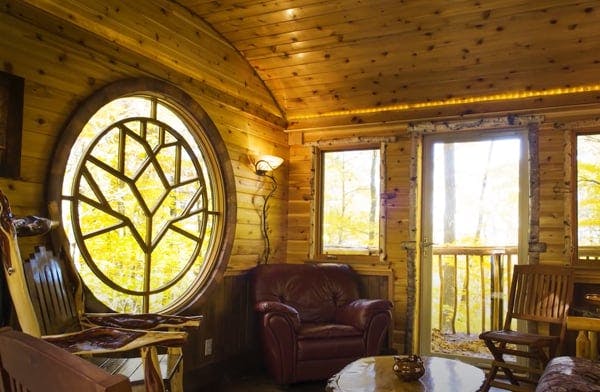 interior image of treehouse with andersen specialty window