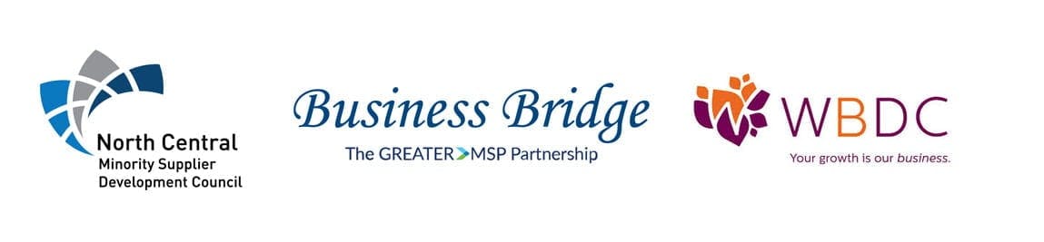 North Central, Business Bridge, WBDC logos